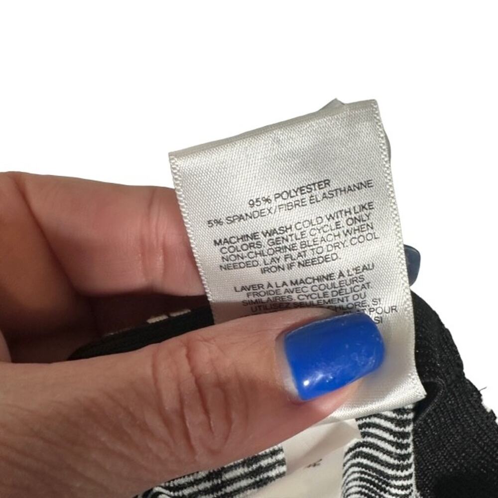 Express Black White Abstract Stretch Pull-On Penc… - image 7